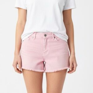 KanCan Jean Shorts Raw Hem in Pink Size M